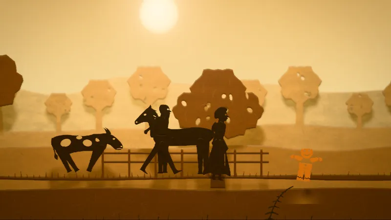 The Gingerbread Man, illustrated as a paper-cut lightbox