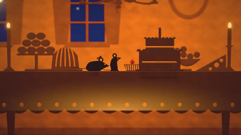 The Town Mouse and the Country Mouse, illustrated as a paper-cut lightbox
